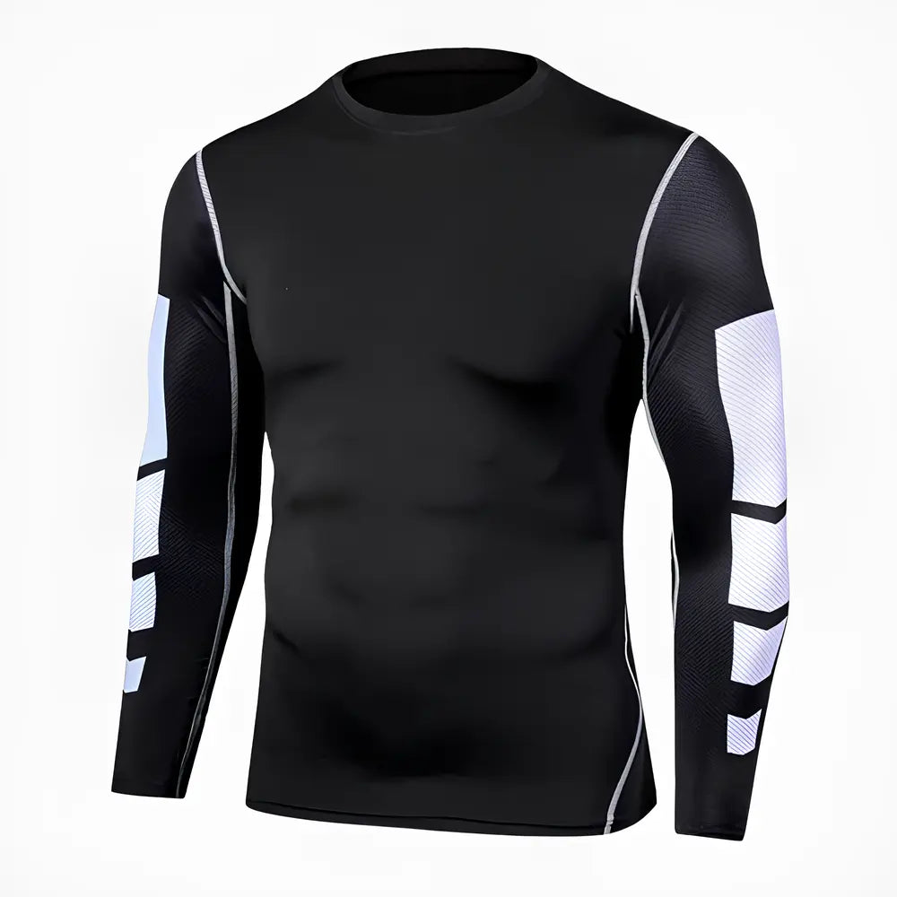 Camisa-de-Compressão-Preta-Flexitex-Tecnológica