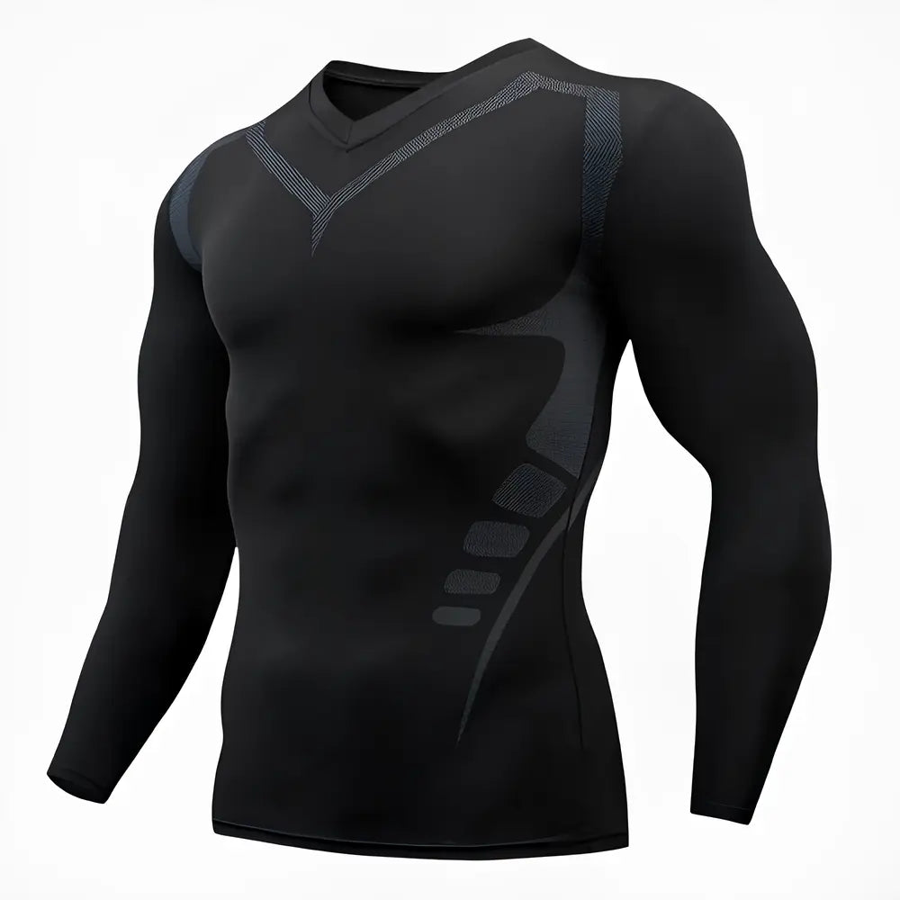 Camisa-de-Compressão-Preta-Flexitex-Tecnológica